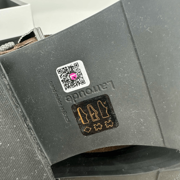 Anthropologie Larroude Hardy Boot Brown Suede Moto Boot Womens 6 Western Boho - Picture 10 of 11